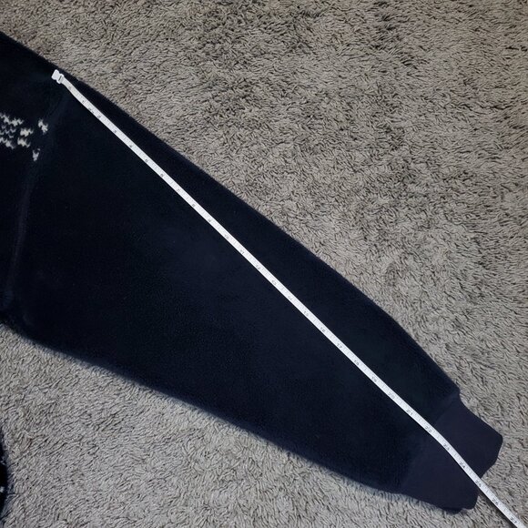 Vintage 90s Polo Ralph Lauren Navy Blue 1/4 Zip Fleece Winter Sweater - XL - Picture 7 of 8